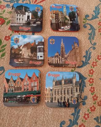 Sottobicchieri vedute Bruges Belgio 