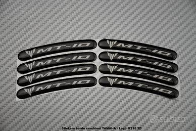 Stickers bordo cerchioni YAMAHA - Logo MT10 3D