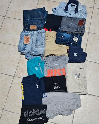 Lotto vestiti uomo donna taglie miste marca