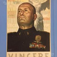 Cartolina VINCERE Benito Mussolini "DVCE D'ITALIA"