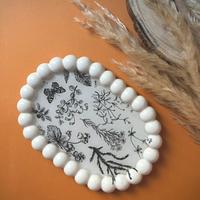 Vassoio vuota tasche decorazione gioielli fiori