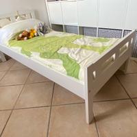 letto ikea 70x160, sponda, materasso, piumino,