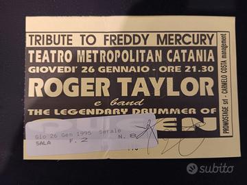 Biglietto Concerto Queen 1995 "Autografato"