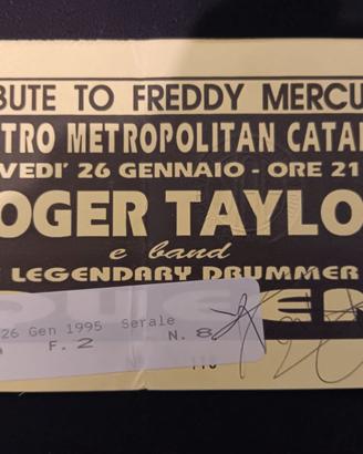 Biglietto Concerto Queen 1995 "Autografato"