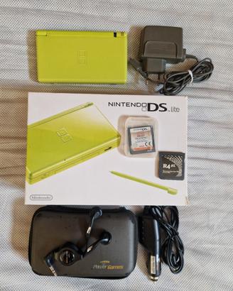 Nintendo DS Lite verde lime + Scatola + 137 giochi