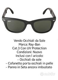 Occhiali da Sole Ray-Ban UV Protection Cat. 3