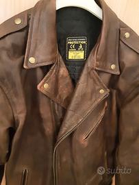 giacca motociclista da uomo in vera pelle
