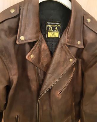 giacca motociclista da uomo in vera pelle