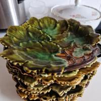 Set piatti dolce ceramica artigianale antica 