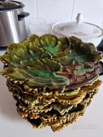 Set piatti dolce ceramica artigianale antica 