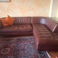 DIVANO ANGOLARE PELLE CHESTERFIELD