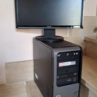 Computer Desktop PC hp Compaq + Monitor ASUS