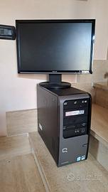 Computer Desktop PC hp Compaq + Monitor ASUS