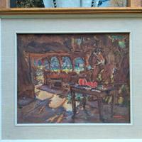 Francesco Arata olio su tavola quadro