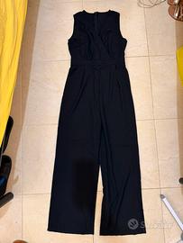Tuta intera nera con pantalone lungo