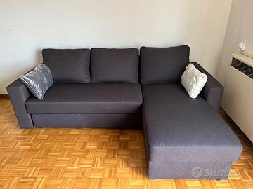 Divano letto angolare contenitore + topper IKEA
