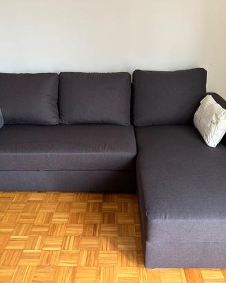 Divano letto angolare contenitore + topper IKEA