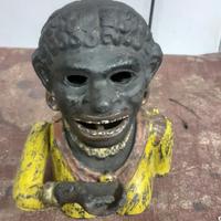 antico salvadanaio americano in ghisa