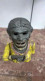 antico salvadanaio americano in ghisa