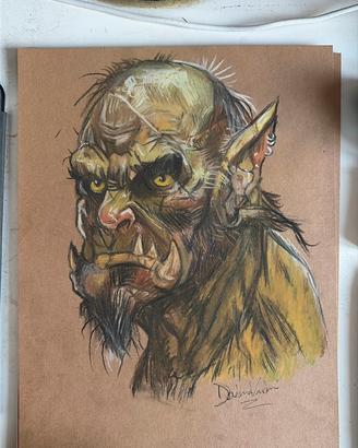 Disegno Fantasy Originale - Ritratto di Orco