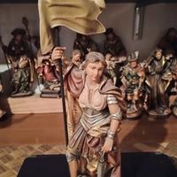 scultura in legno santa Giovanna d' arco 