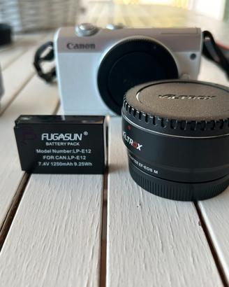 Canon eos m200 + obiettivo e accessori
