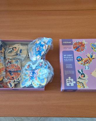 Sei mini puzzle per bambini