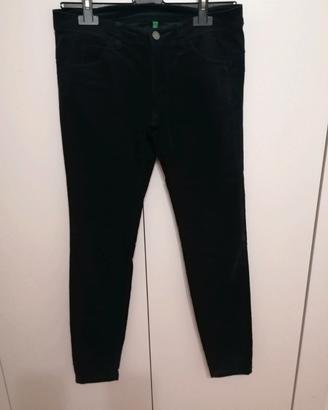 Pantaloni velluto a costine blu scuro Benetton S 