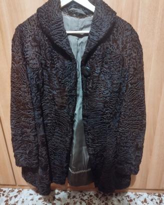 Cappotto in Pelliccia di Astrakan Vera - Vintage
