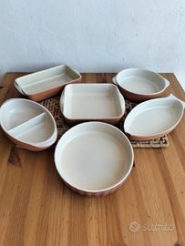 Pirofile da forno terracotta set teglie cucina