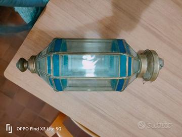 LAMPADARIO IN VETRO DECORATO
