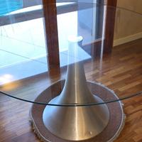 Tavolo in vetro rotondo Tulip moderno 110 cm