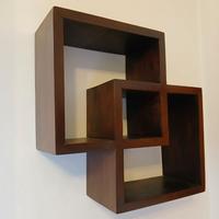 Mensola sospesa - quadrati incrociati