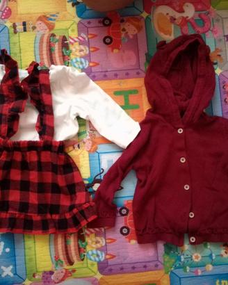 Lotto abbigliamento vestiti bimba 12 mesi