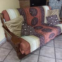 divano-letto 3posti in legno massello 