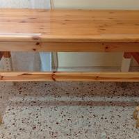 Scrivania in Legno di  Pino  con piano regolabile 