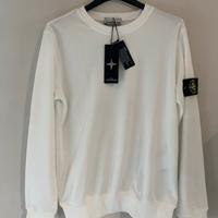 felpa bianca stone island taglia M