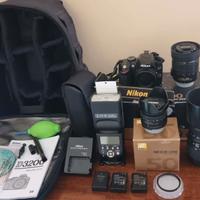 Nikon D3200 reflex con accessori