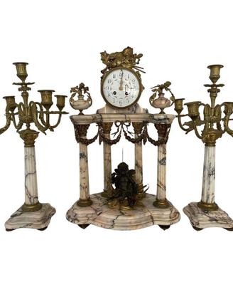 Orologio da camino francese d'epoca