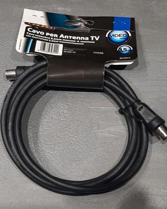 Cavo antenna tv 1,5 mt. coassiale maschio femmina