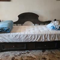 letto legno massello con secondo letto estraibile 