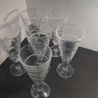 SET 6 BICCHIERI IN VETRO A CALICE