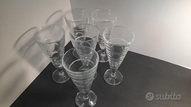 SET 6 BICCHIERI IN VETRO A CALICE