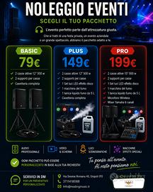 NOLEGGIO CASSE AUDIO EMPOLI per 18esimo, Feste, DJ