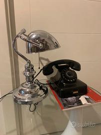 lampada da banchiere in metallo cromato anni 80