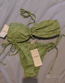 oysho costume completo 2 pezzi verde tagli M nuovo