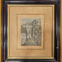 Quadro Argento 925 - Borgo Medievale