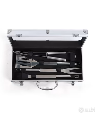 Set 4 utensili barbecue BBQ