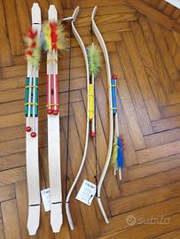 giochi di legno: spade, archi, balestre