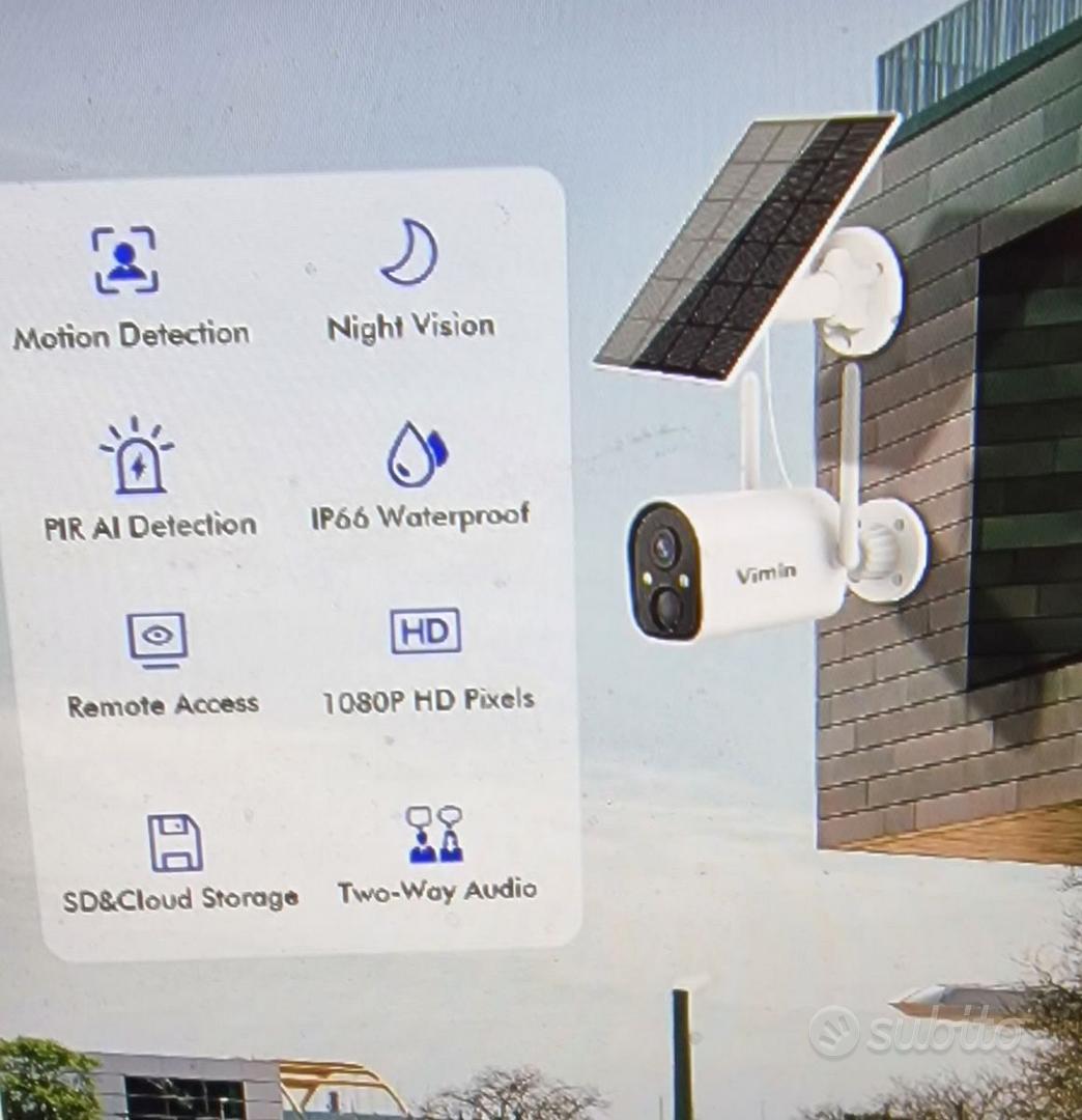 Telecamera Wi-Fi esterno con Pannello Solare - Giardino e Fai da te In  vendita a Bari